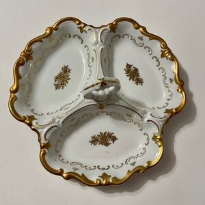 VTG REICHENBACH Beautiful 3 Section Dish Plate With Handle German